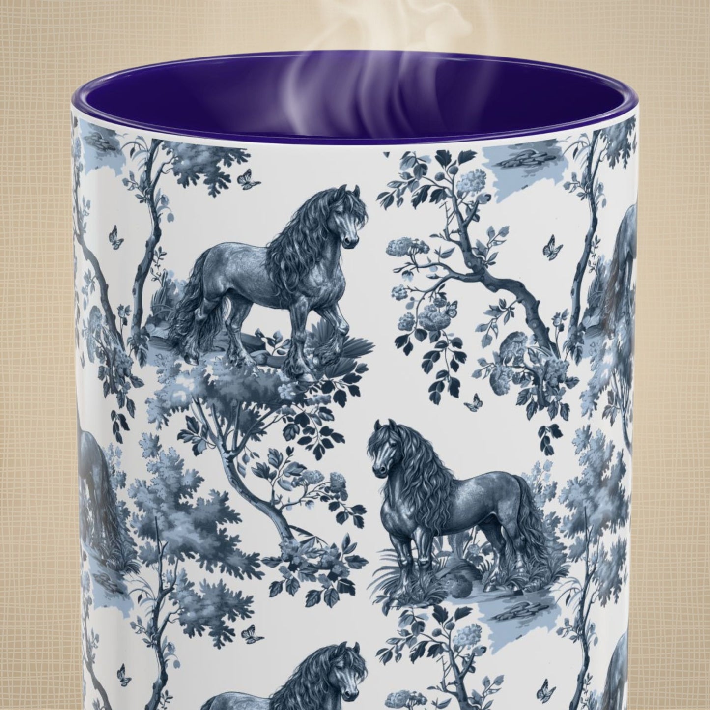 Friesian Horse Toile Mug
