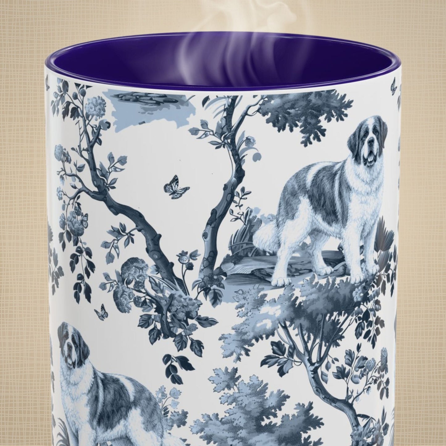 Saint Bernard Mug - Toile Pattern