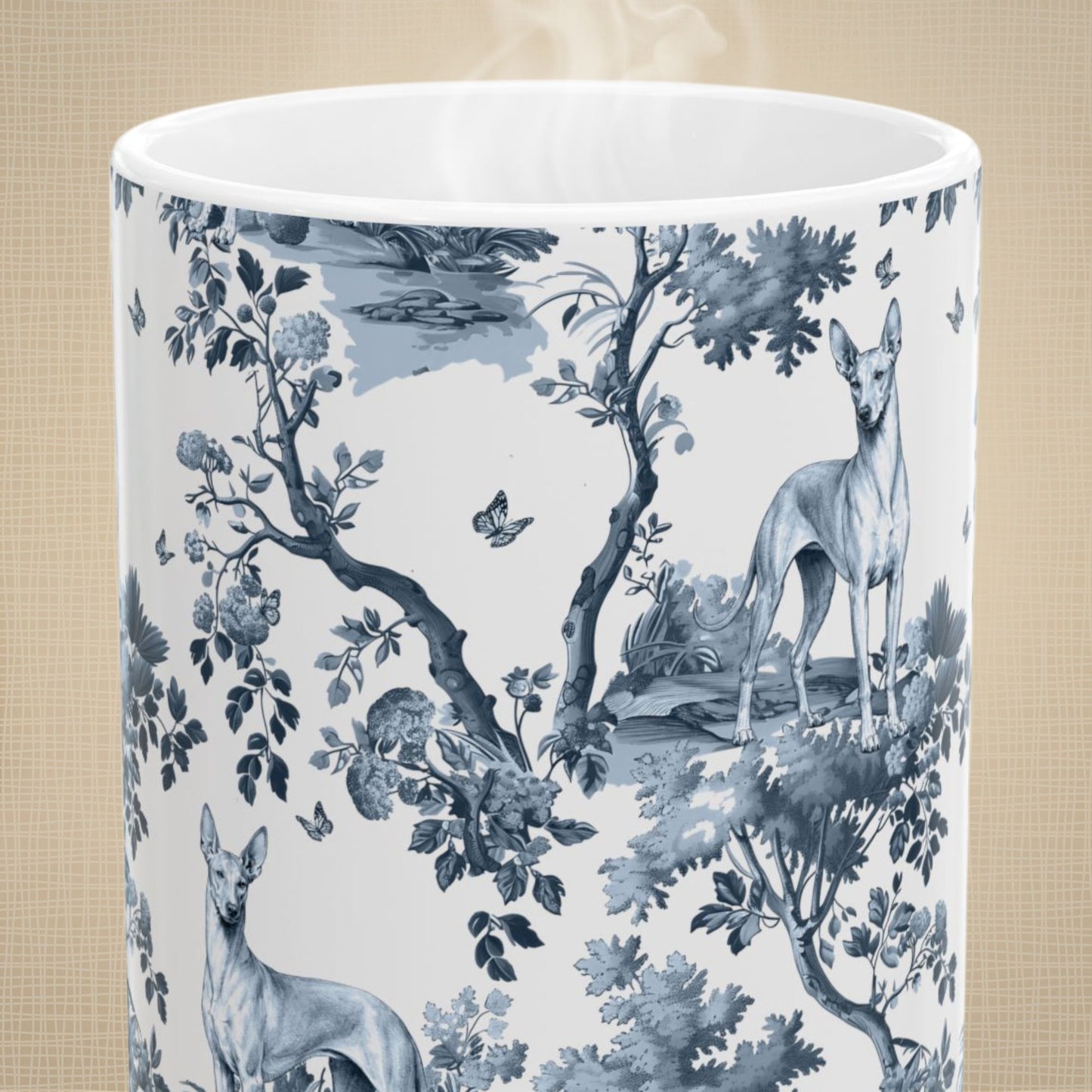 Pharaoh Hound Mug - Toile Pattern
