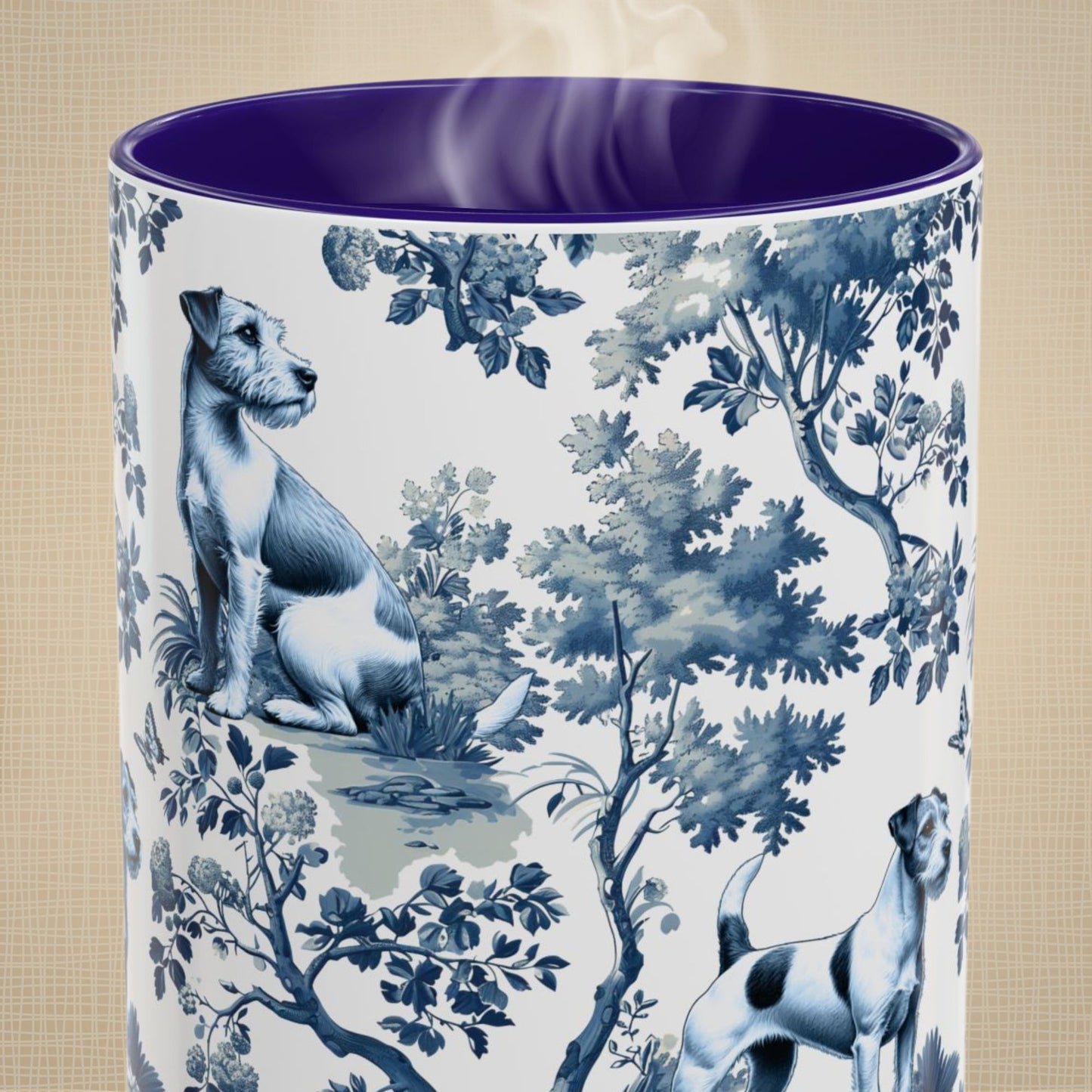 Parson Russell Terrier Mug - Toile Pattern