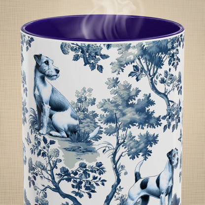 Parson Russell Terrier Mug - Toile Pattern