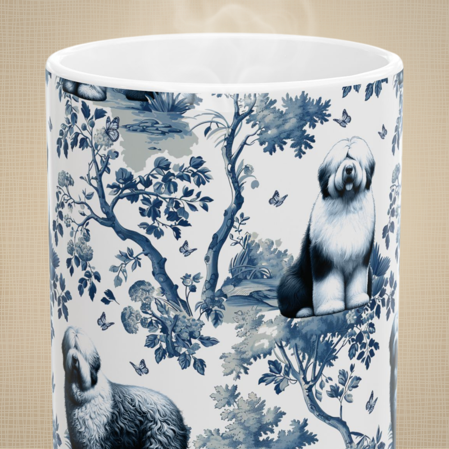 Old English Sheepdog Mug · Garden Toile · Classic