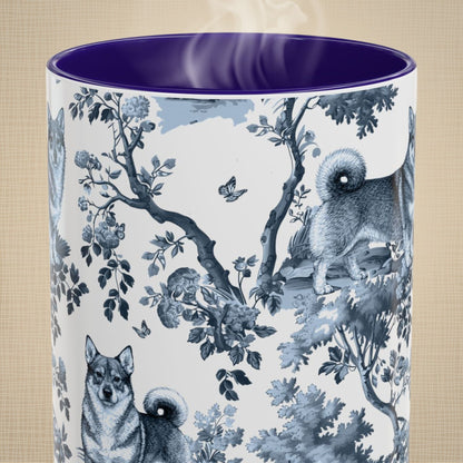 Swedish Vallhund Mug - Toile Pattern