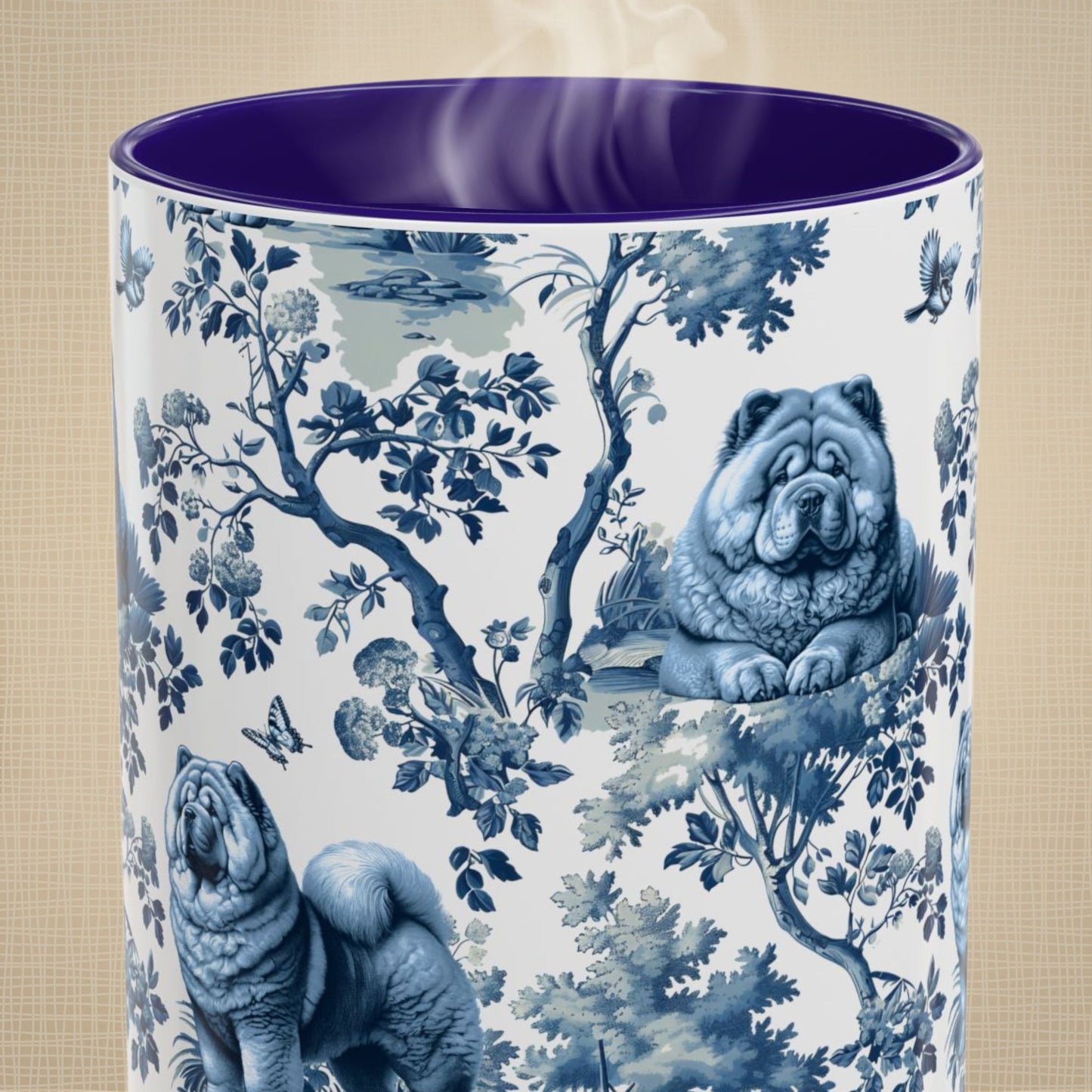 Chow Chow Mug - Toile Pattern
