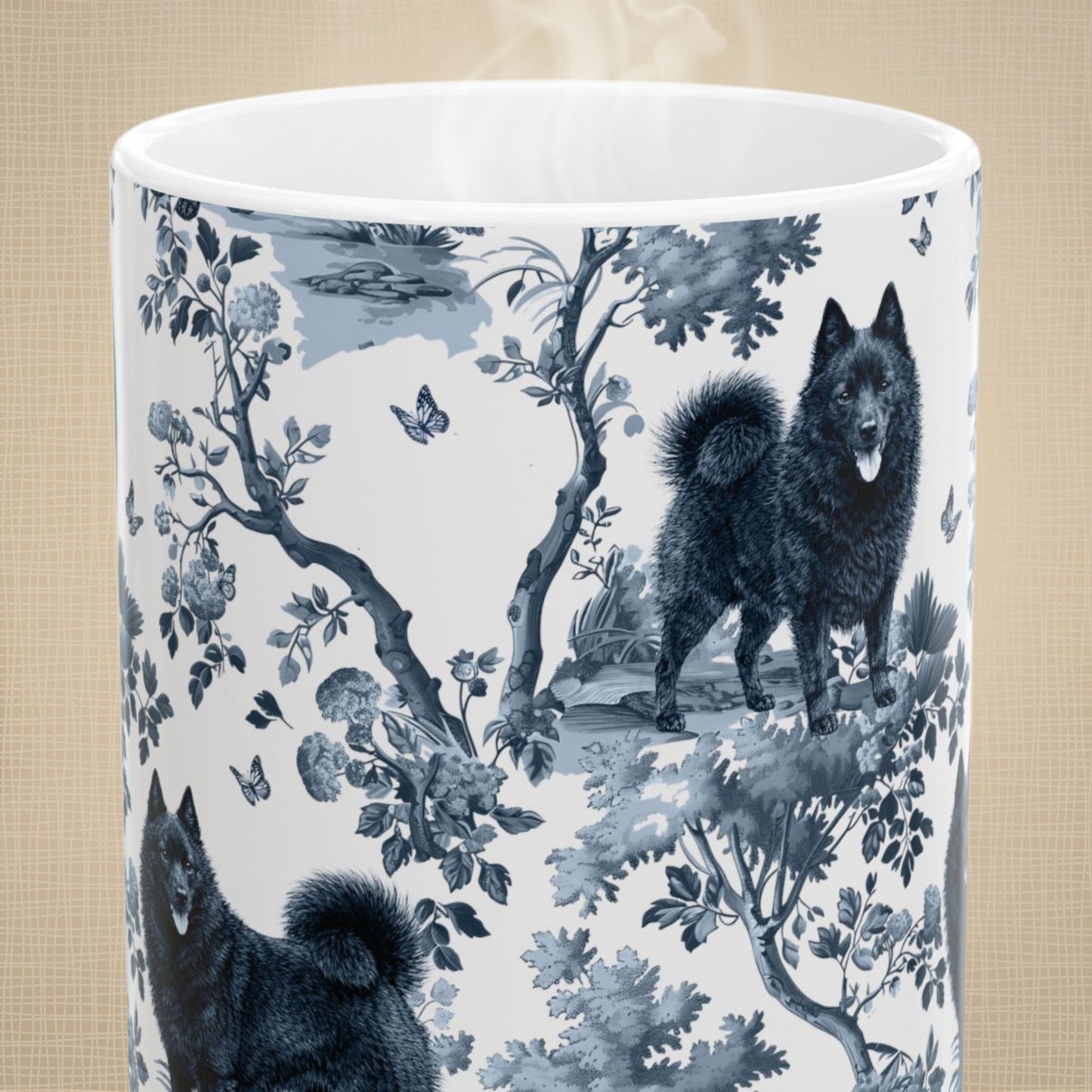 Schipperke Mug - Toile Pattern