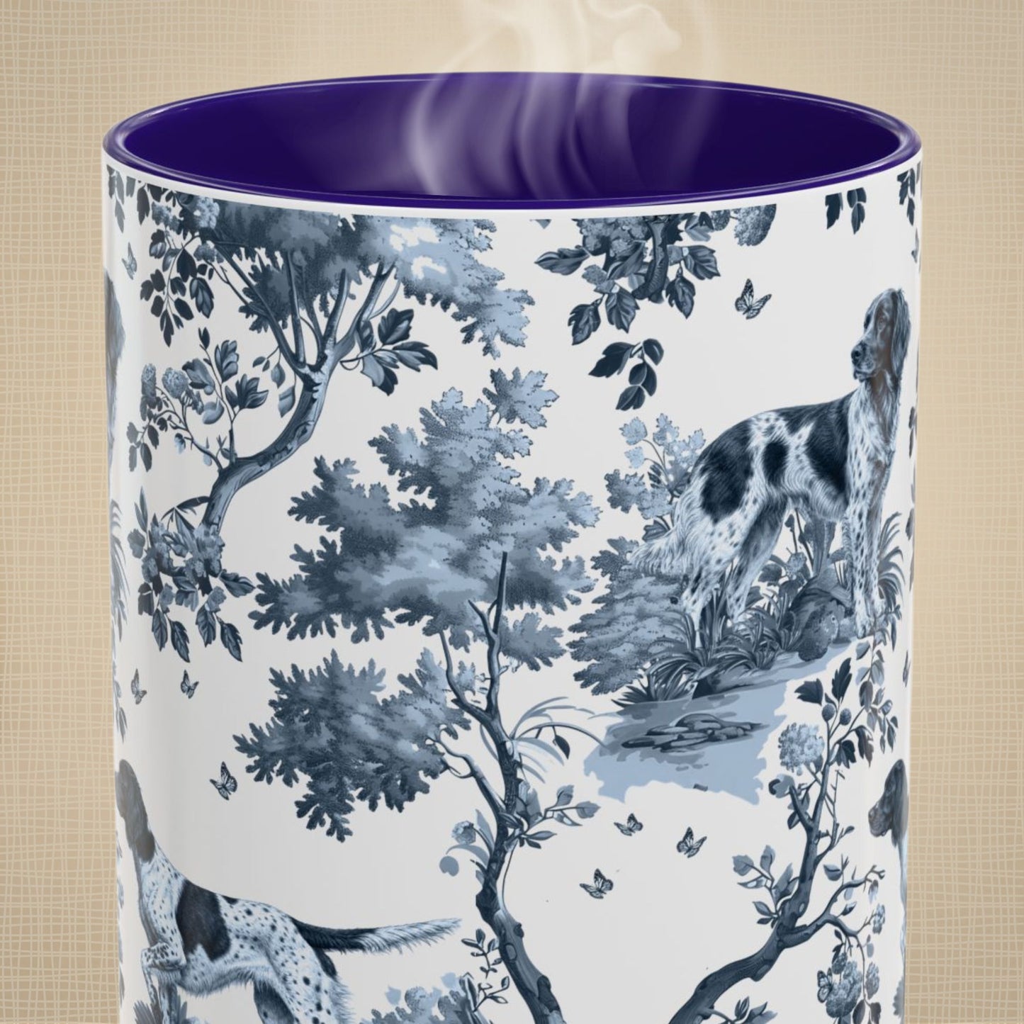 Small Munsterlander Mug - Toile Pattern