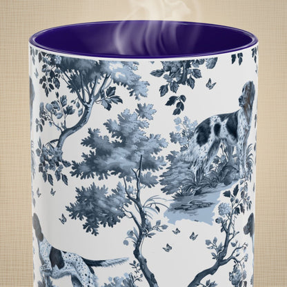Small Munsterlander Mug - Toile Pattern