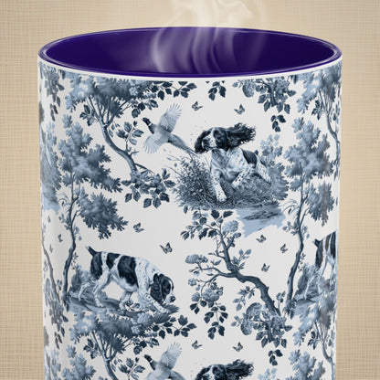 English Springer Spaniel Bird Dog Mug - Toile Pattern