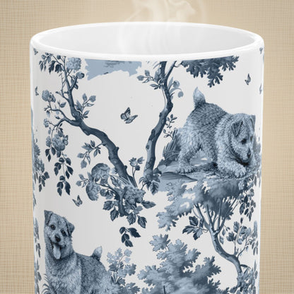 Norfolk Terrier Mug - Toile Pattern