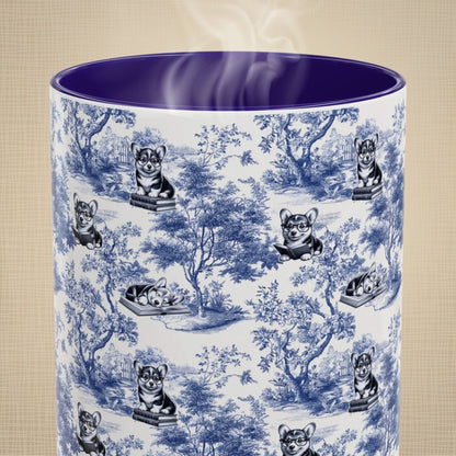 Corgi Toile Mug - Reading Books