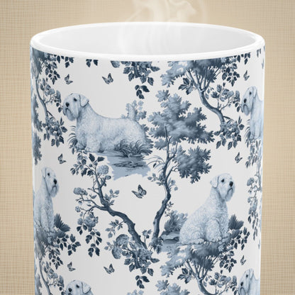 Sealyham Terrier Mug - Blue Toile Pattern