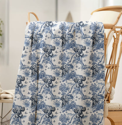 American Cocker Spaniel Blanket - Toile Pattern
