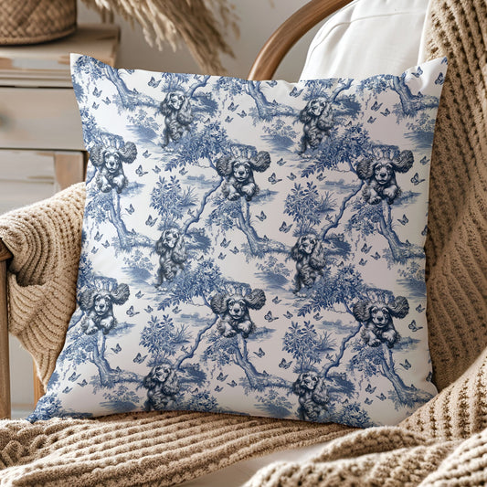 Cocker Spaniel Pillow Cover - Toile