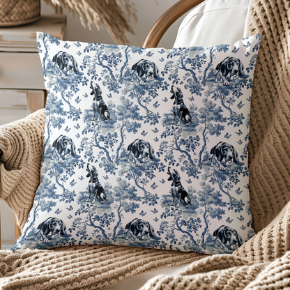 Coonhound Pillow Cover - Toile