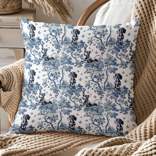 Dachshund Pillow Cover - Toile