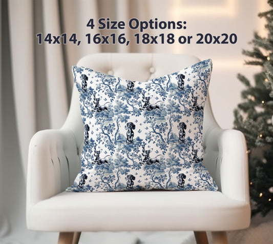 Dachshund Pillow Cover - Toile