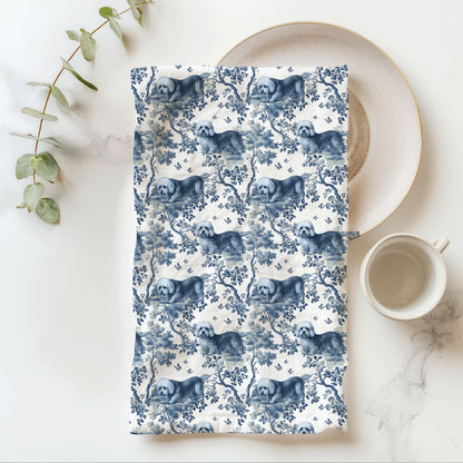 Dandie Dinmont Cotton Tea Towels - Toile Pattern