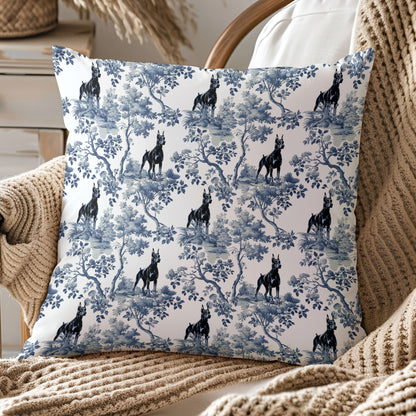 Doberman Pillow Cover - Toile