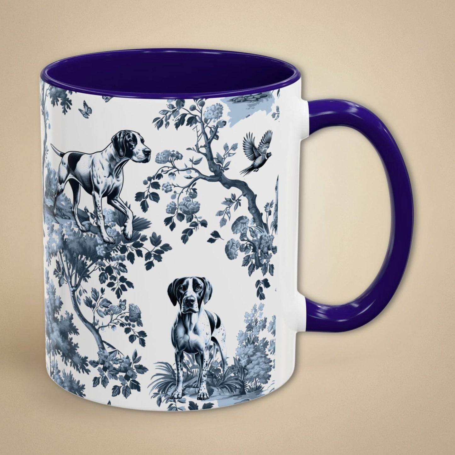 English Pointer Mug - Toile Pattern