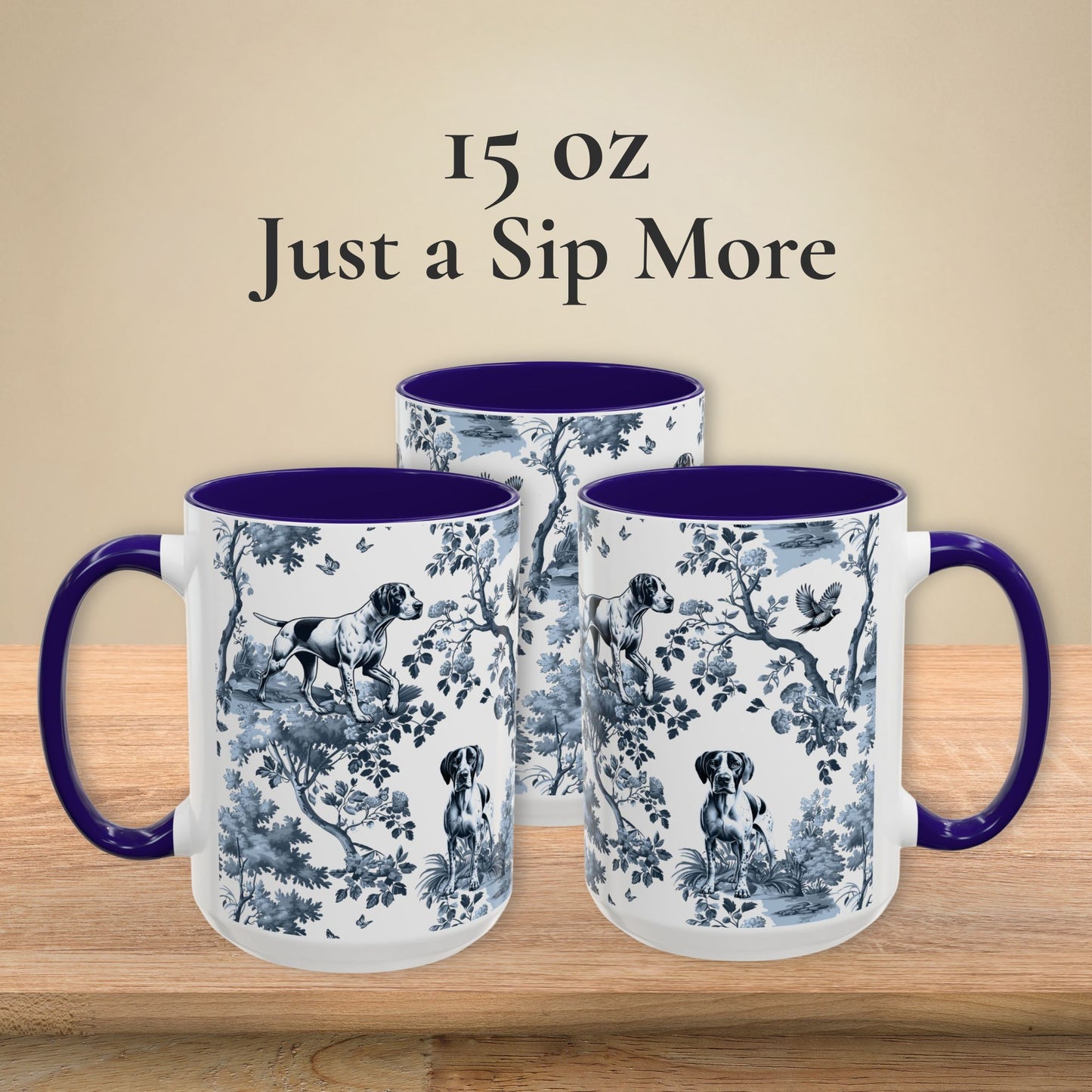 English Pointer Mug - Toile Pattern