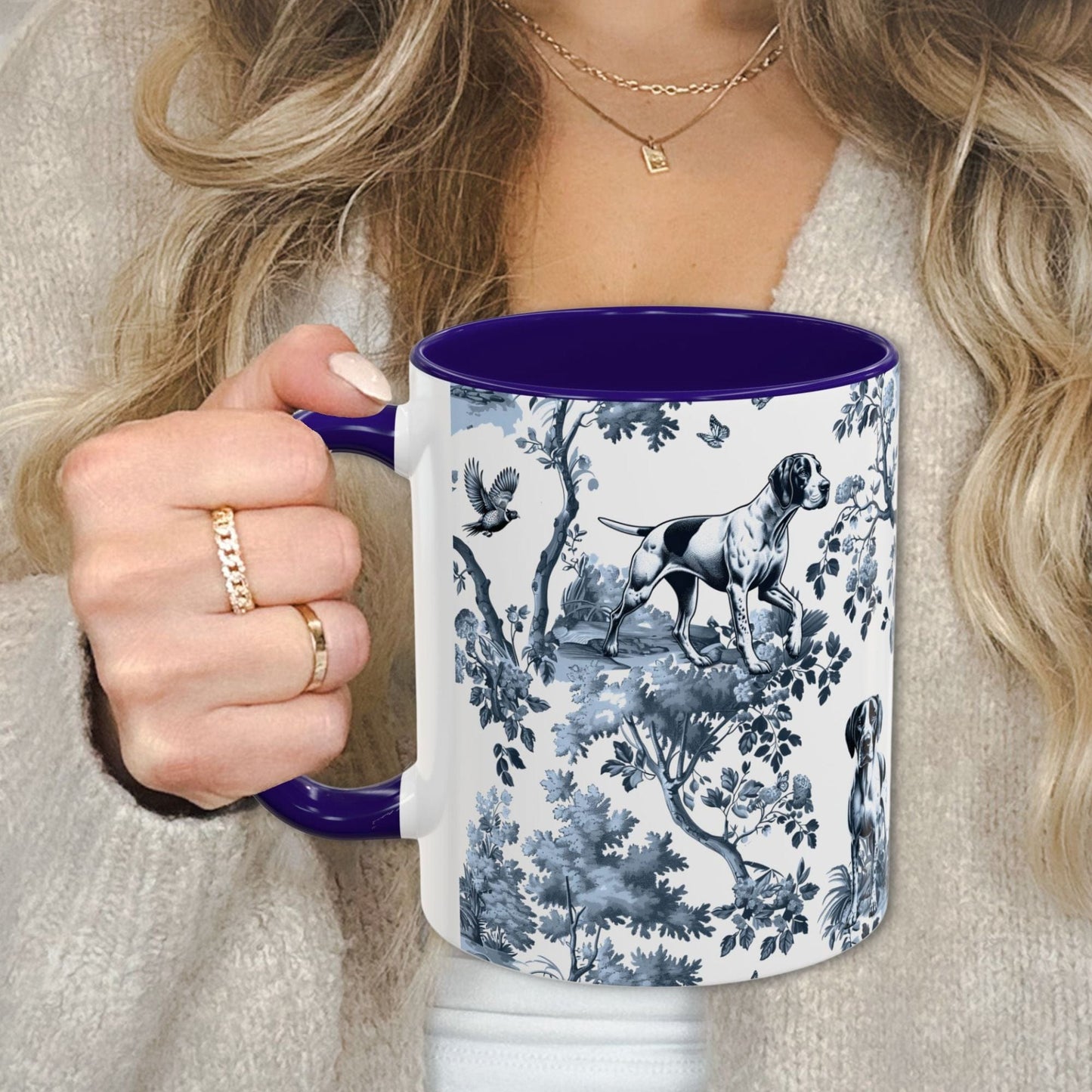 English Pointer Mug - Toile Pattern