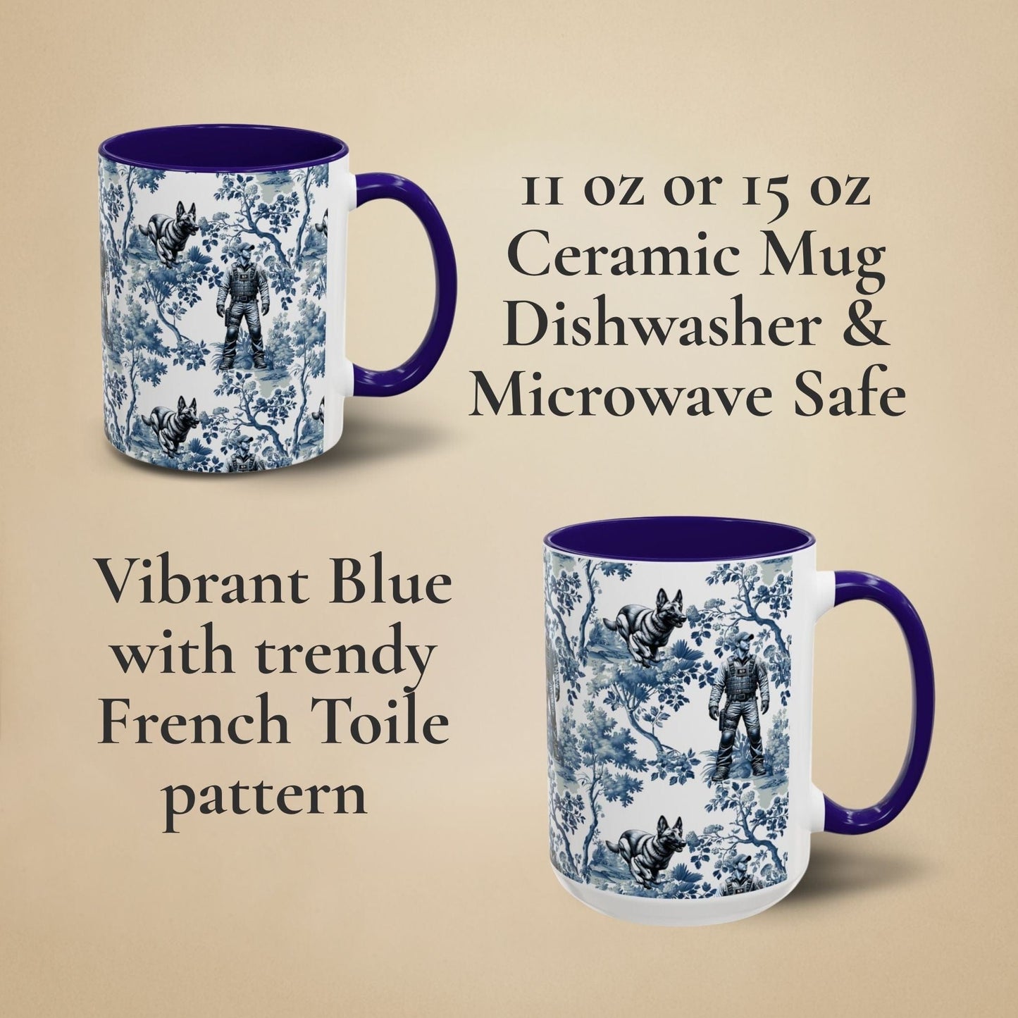 K9 Handler Malinois Toile Mug