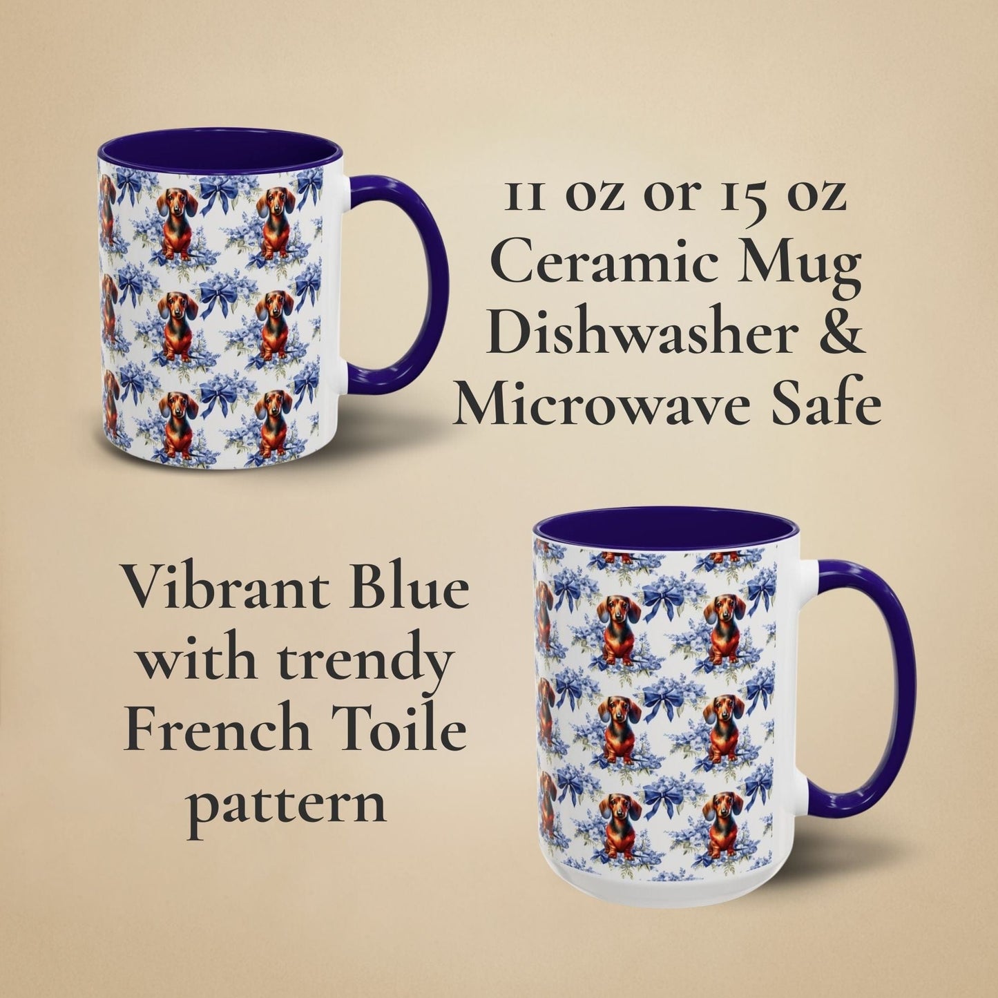 Dachshund Mug Coquette Floral
