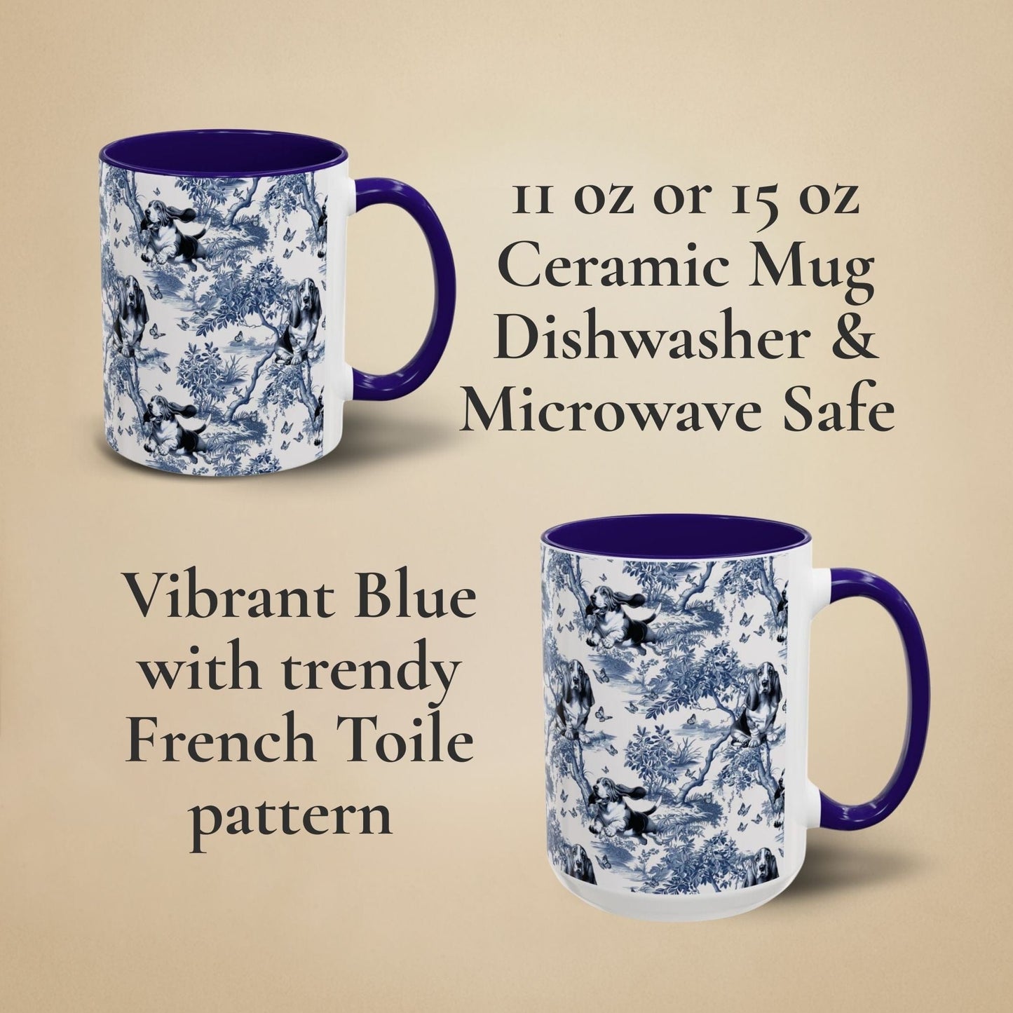 Basset Hound Toile Mug