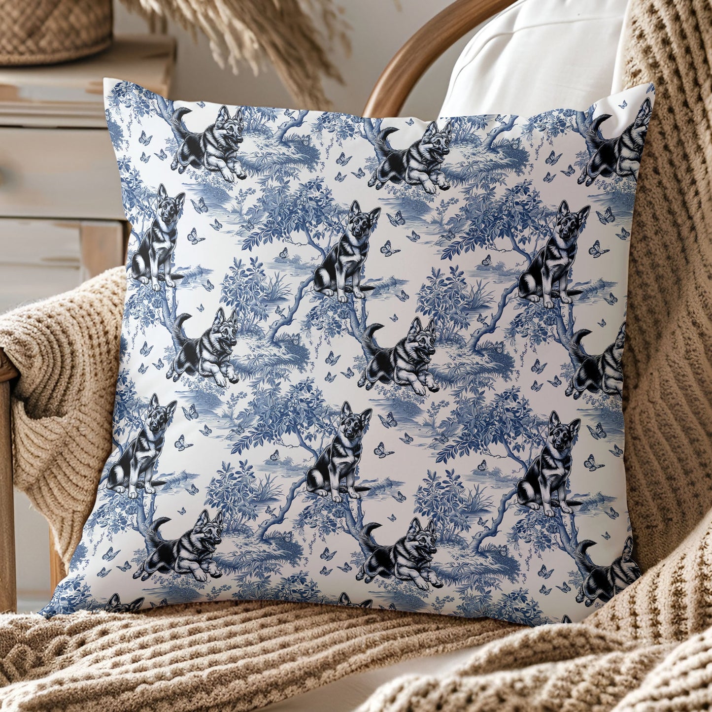 German Shepherd Pillow Cover - Toile