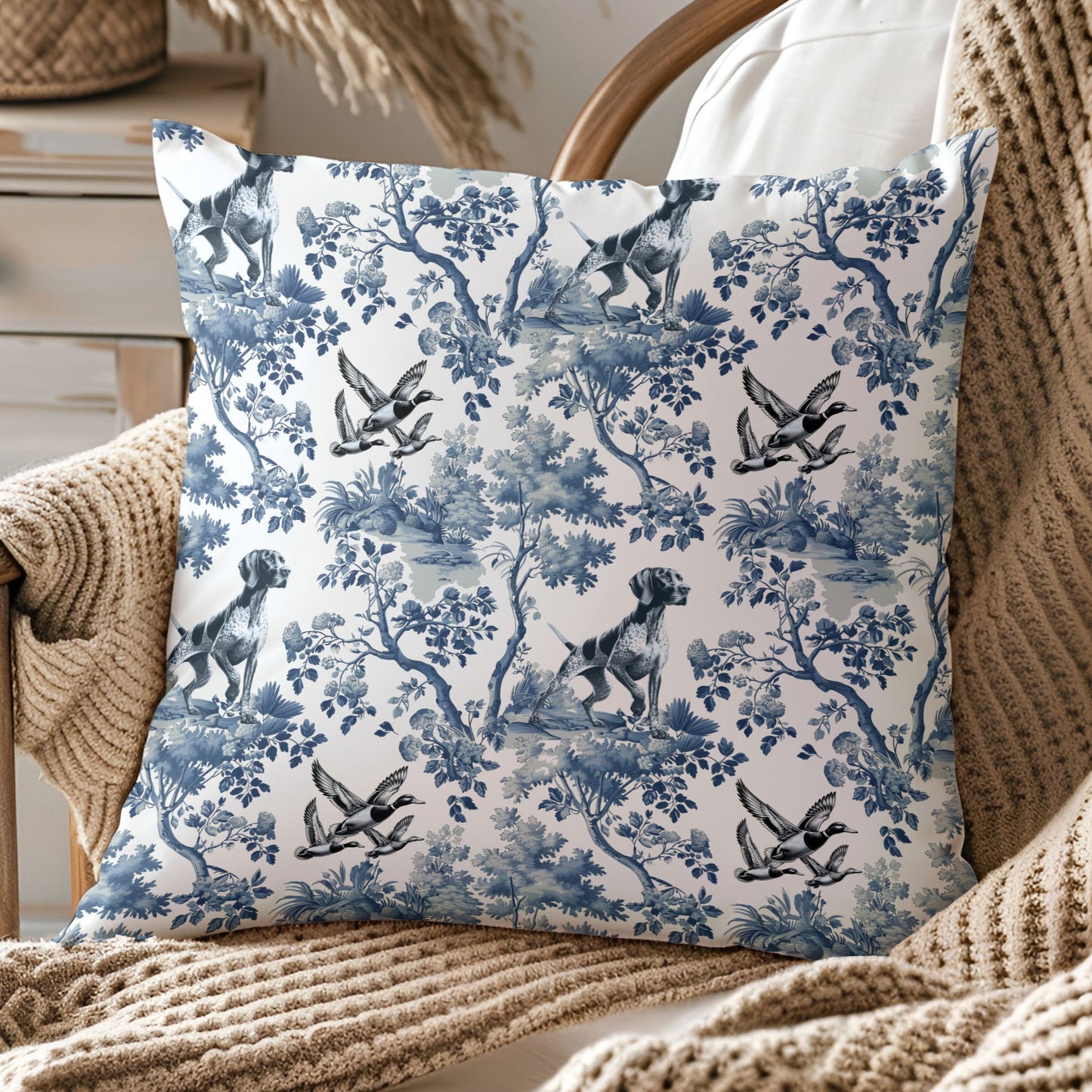 German Shorthaired Pointer Pillow Cover - Toile