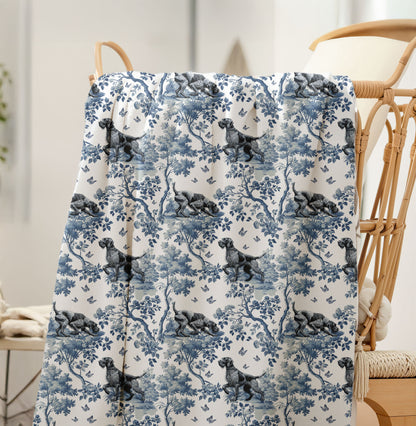 German Wirehaired Pointer Blanket - Toile