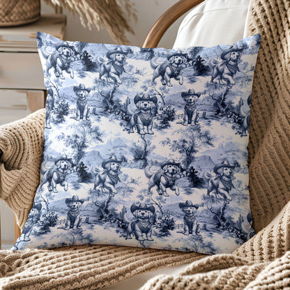 Golden Retriever Pillow Cover - Western Toile