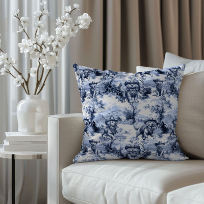 Golden Retriever Pillow Cover - Western Toile