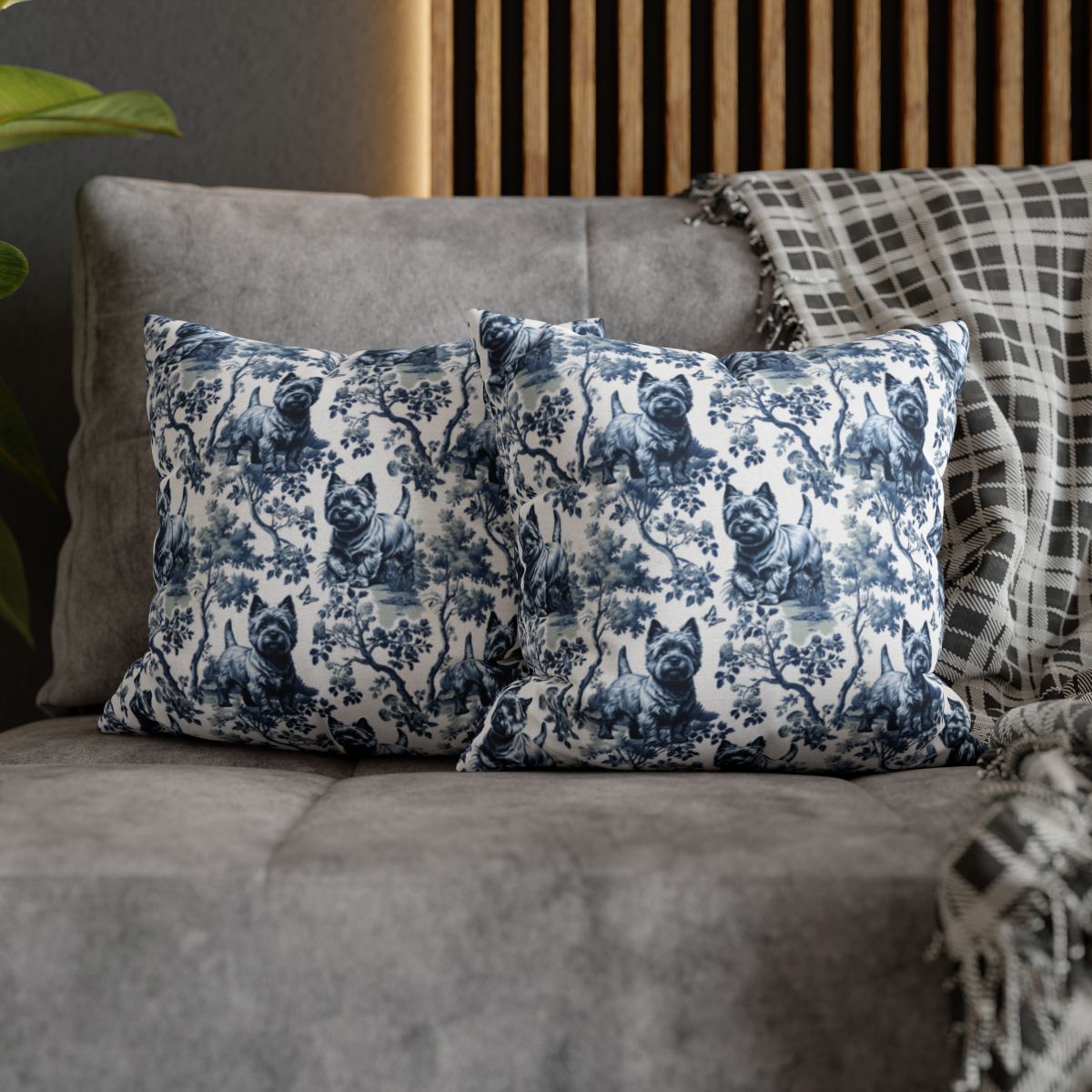 Cairn Terrier Pillow Cover - Toile