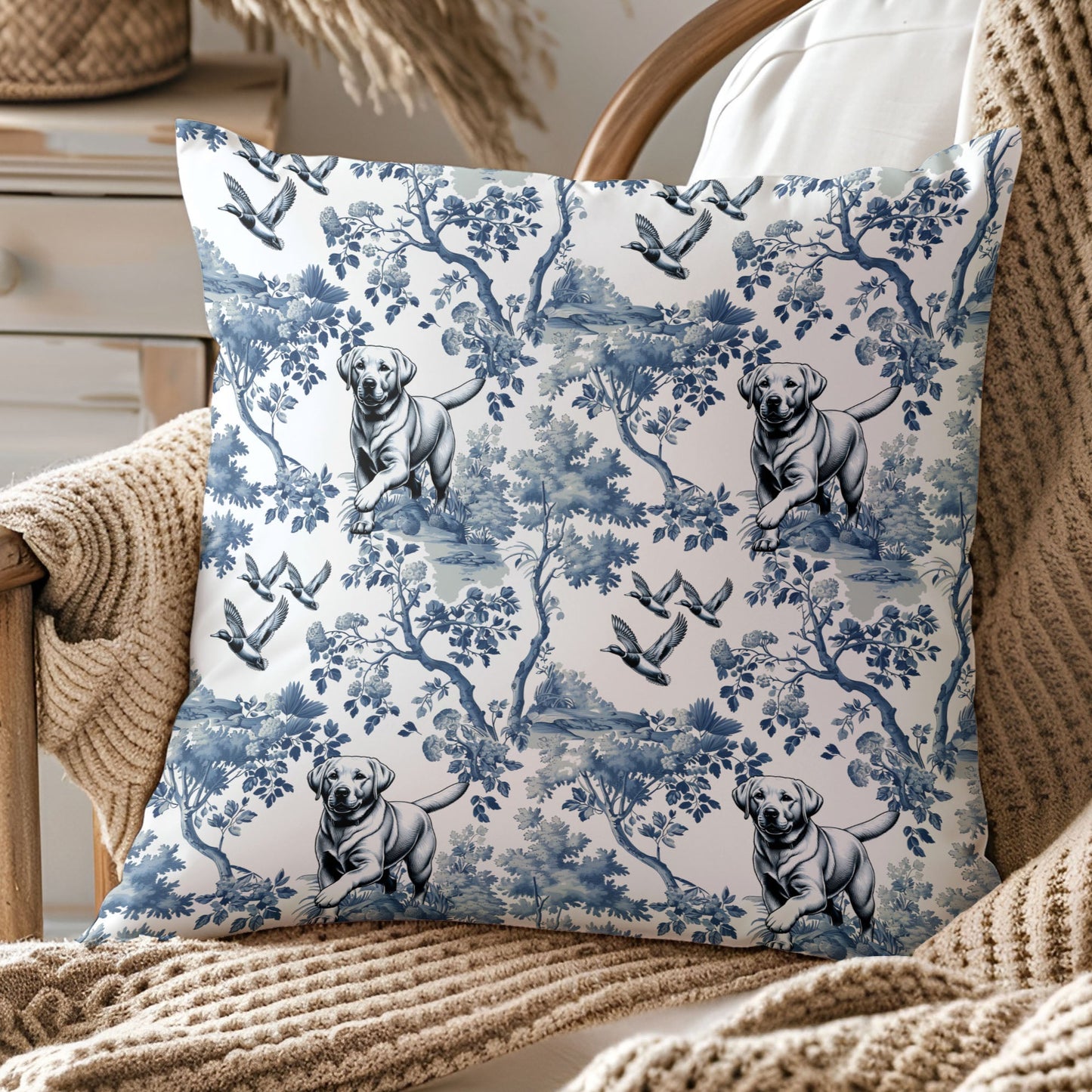 Labrador Retriever Pillow Cover - Toile