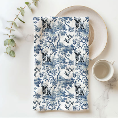 Labrador Retriever Cotton Tea Towels -Toile Pattern