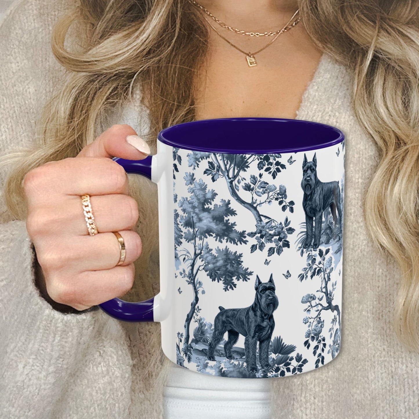 Giant Schnauzer Mug - Toile Pattern