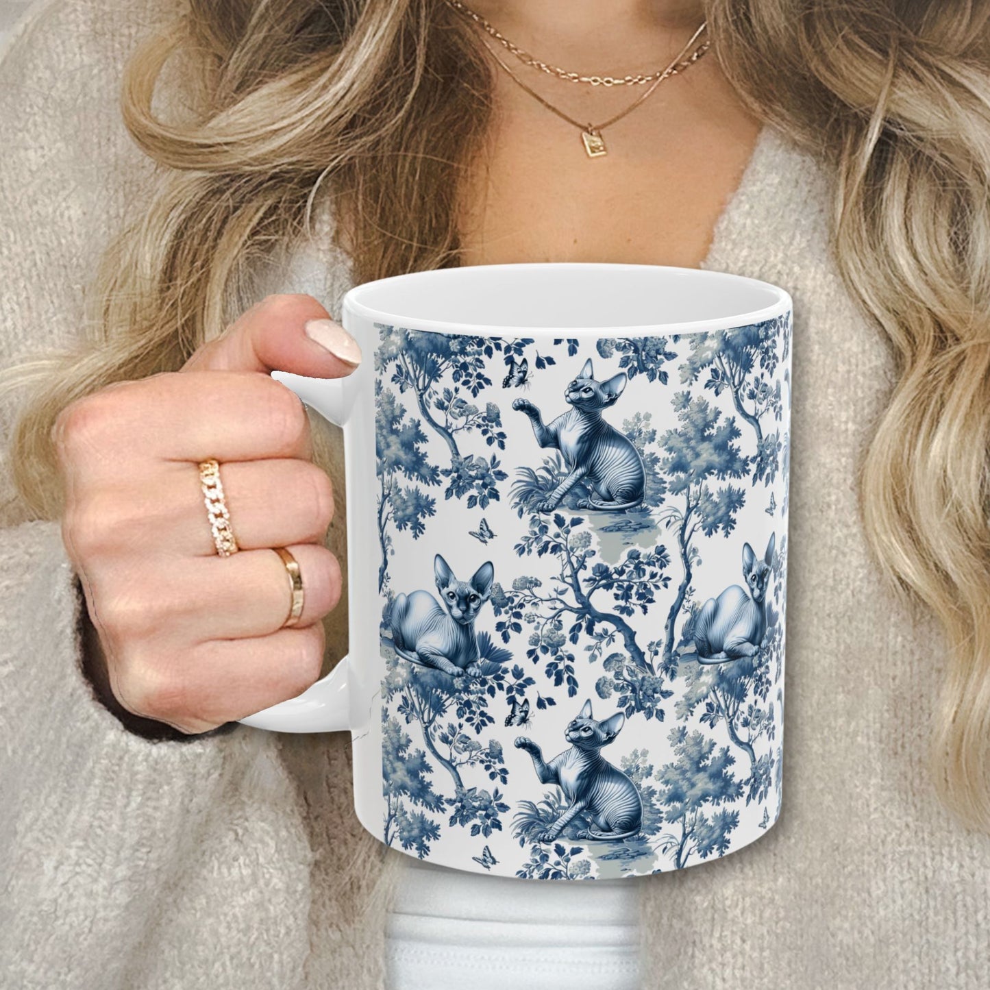 Sphynx Cat Mug Toile