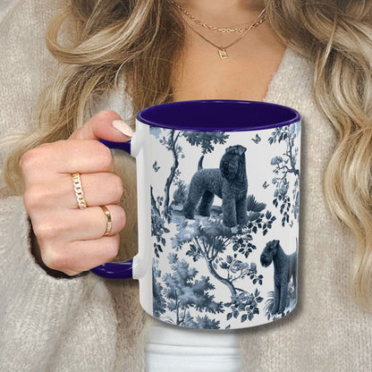 Kerry Blue Terrier Mug - Toile Pattern