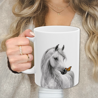 Arabian Horse w/ Monarch Mug