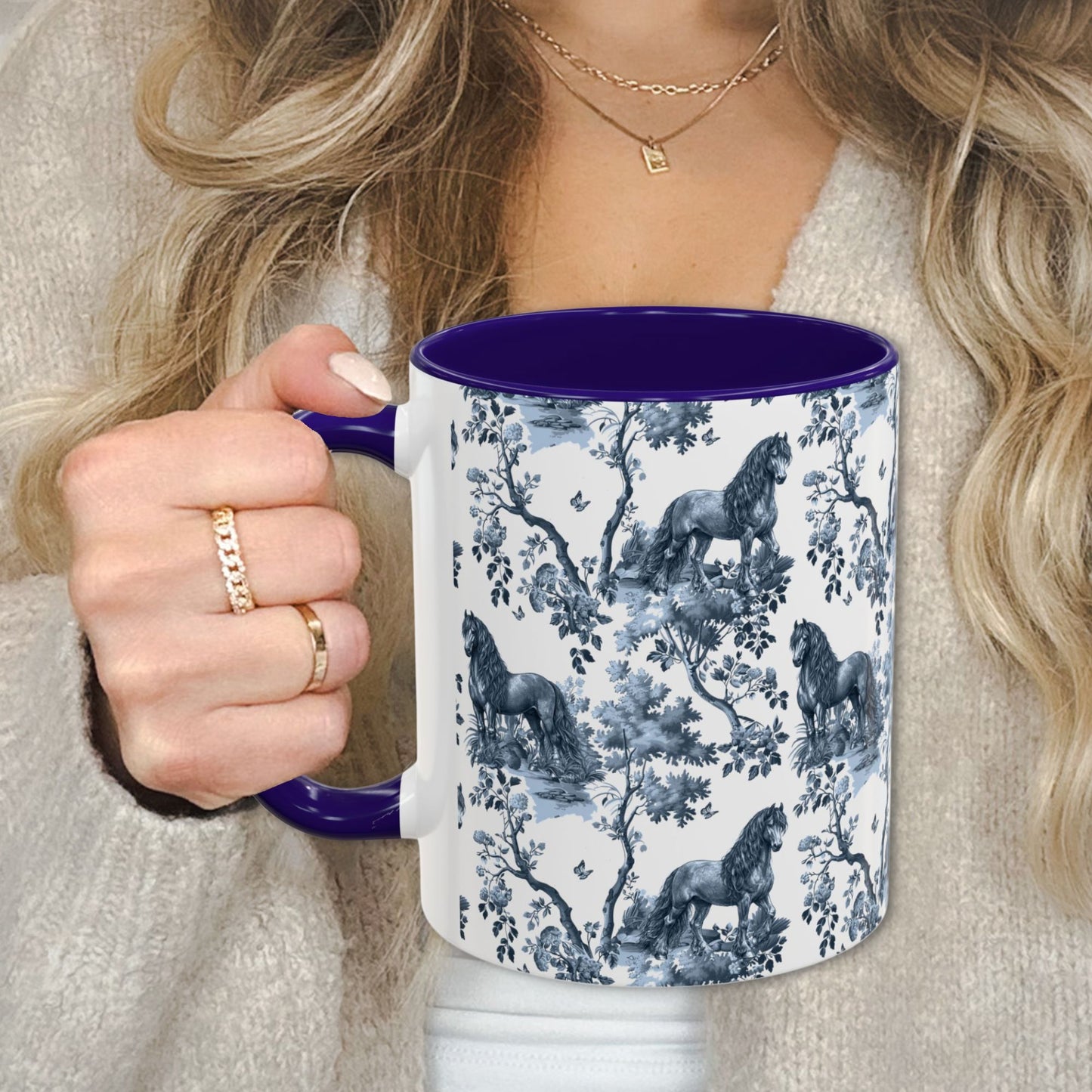 Friesian Horse Toile Mug