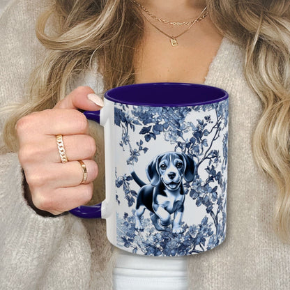 Beagle Toile Mug Vintage