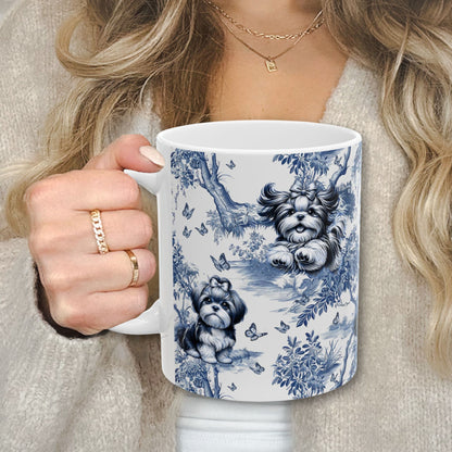 Shih Tzu Mug - Toile Pattern