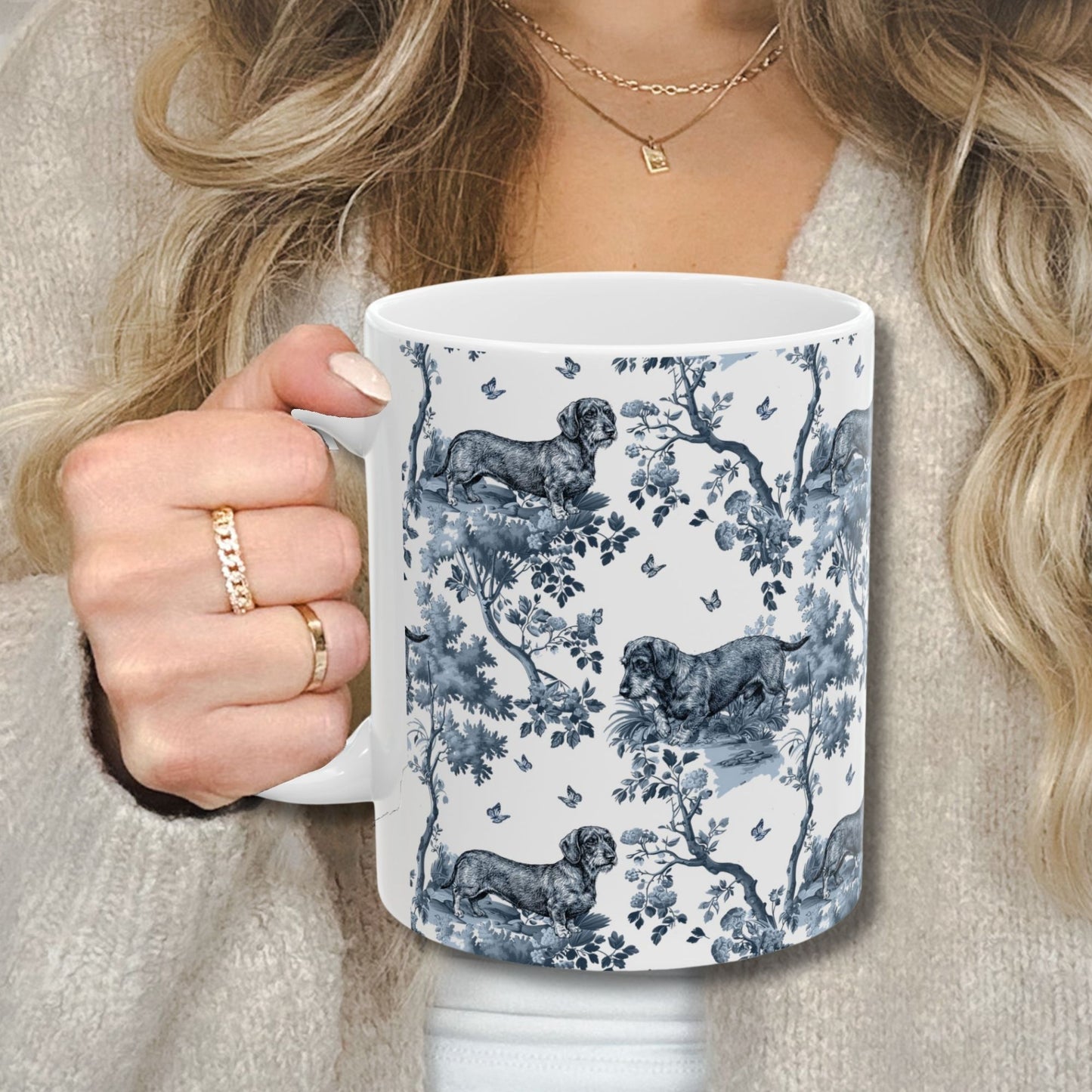Wirehaired Dachshund Mug - Toile
