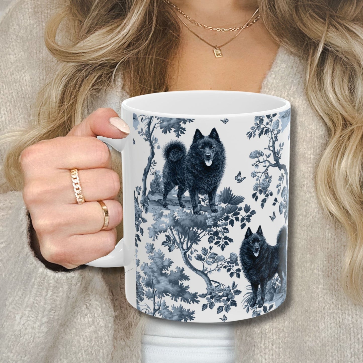 Schipperke Mug - Toile Pattern