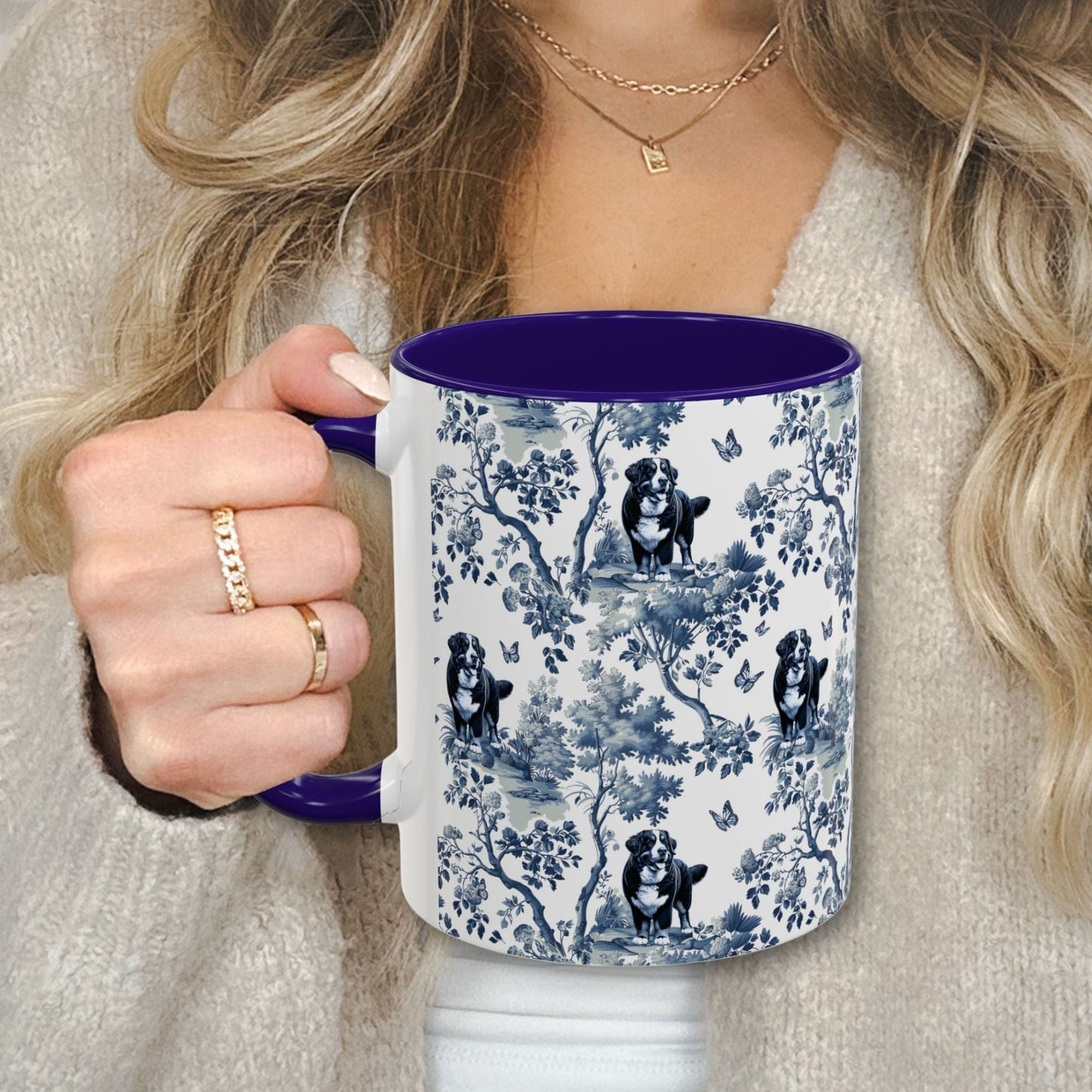 Bernese Mountain Dog Toile Mug