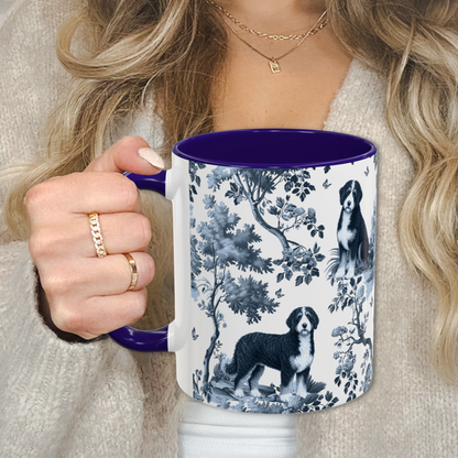 Bernedoodle Mug - Toile Pattern