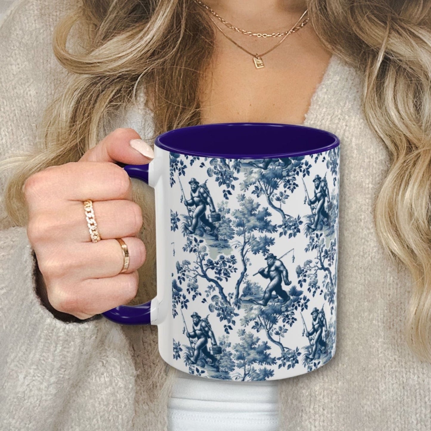 Bigfoot Fishing Mug - Toile