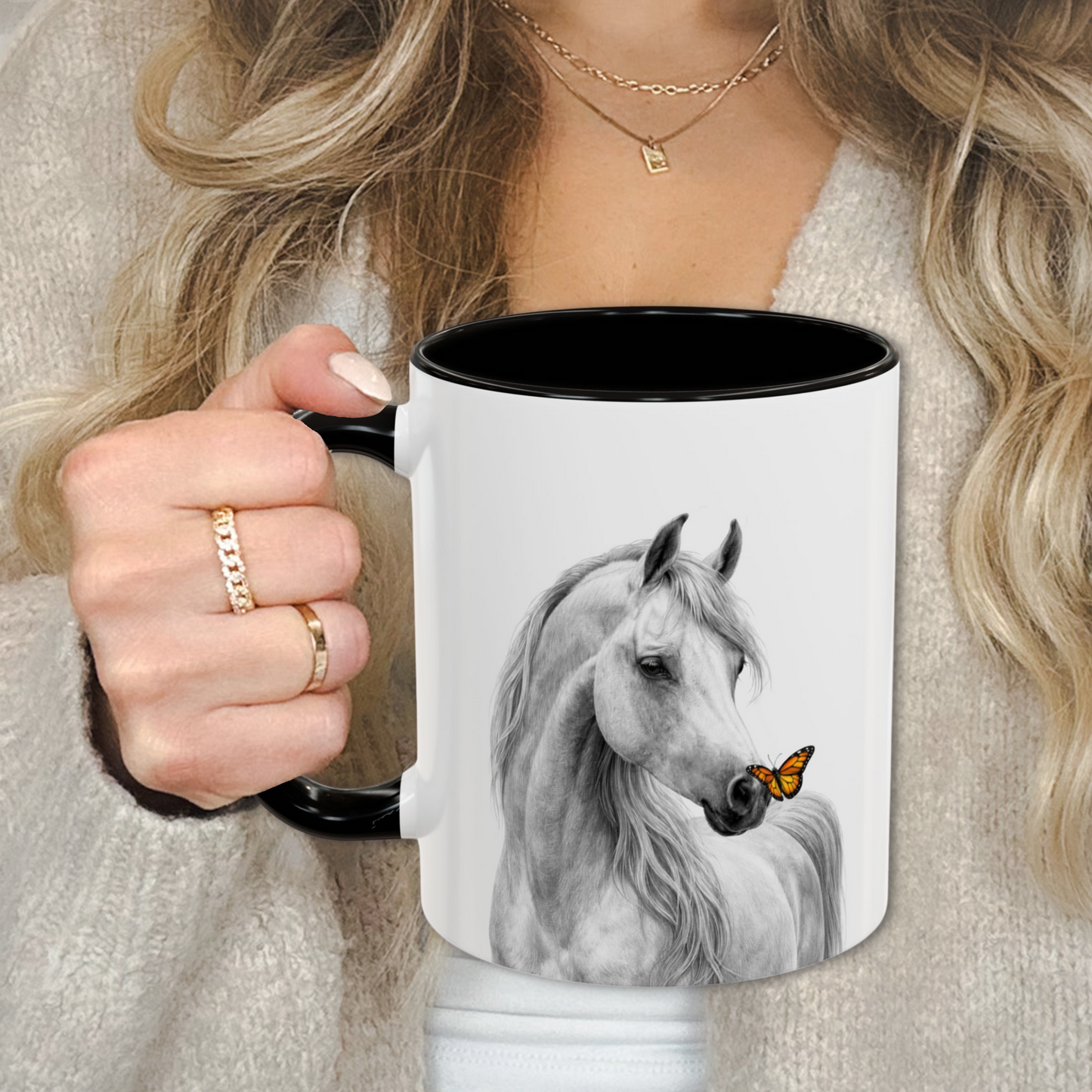 Arabian Horse w/ Monarch Mug