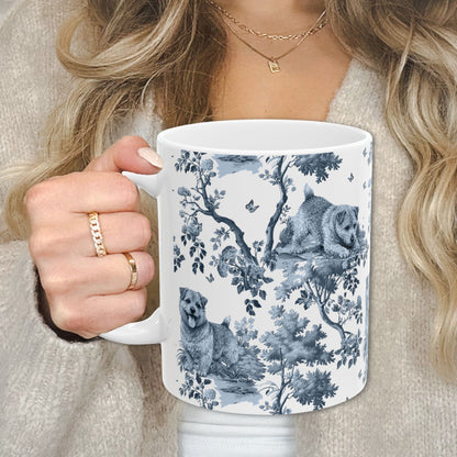 Norfolk Terrier Mug - Toile Pattern
